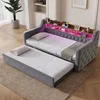 Schlafsofa 90x190 cm mit Ausziehbett, Samtbezug, Produktbild-Vorschau 3