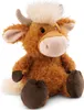 A plush toy Highland cow sitting against a white background. Náhľad obrázku produktu