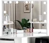CLIPOP Coiffeuse, Coiffeuse d'angle, 114x55x140cm 3 miroirs Voir les images du produit 3