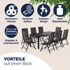 CASARIA® Gartenmöbel Set 8 Stühle mit WPC Tisch 180x80cm Produktbild-Vorschau 8