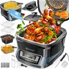 A collage of a KESSER multi-cooker and its accessories, with food items like chicken wings and fries shown. Produktbild-Vorschau