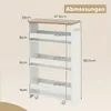 COSTWAY Nischenwagen 20cm breit, 4 Etagen Küchenwagen, Produktbild-Vorschau 3
