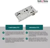 KOTARBAU® Zamek wpuszczany 72x55x30mm Ocynkowany do bram Podgląd zdjęcia produktu 2