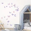 Schmetterling Wandsticker Set lila selbstklebend Wandtattoo Produktbild-Vorschau 1