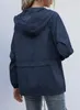 ASKSA Dámská bunda do deště Lehká bunda na zip Větrovka Náhled obrázku produktu 5