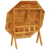 vidaXL Table de jardin pliante Ø110x75 cm Bois massif Voir les images du produit 10