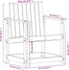 Sedia da giardino 62x56x77 cm in legno di pino massiccio Anteprima dell’immagine prodotto 8