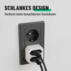 greate Doppelstecker für Steckdose 2fach bis max. 1100W - Produktbild-Vorschau 2