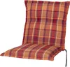 A chair cushion with a plaid pattern. Produktbild-Vorschau
