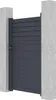 Gartentor Flügeltor - 103 x 166 cm - Aluminium - Anthrazit Produktbild-Vorschau 5