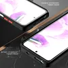 Close-up view of two smartphone cases with a marble-like background. Produktbild-Vorschau