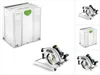 A collage of images showing a Festool Systainer storage box and a Festool HK 85 EB-Plus hand circular saw from different angles. Podgląd zdjęcia produktu