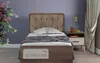 Braunes Kinderzimmer Einzellbett Designer Holz Nachttisch Produktbild-Vorschau 1