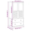 vidaXL Armoire VIGO 90x55x170 cm pin massif Voir les images du produit 10