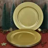 6x Platzteller Gold Glitzer Ø33cm Dekoteller leicht Produktbild-Vorschau 3