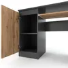 1D Schreibtisch 90 cm Mattgrau / Wotan Eiche Produktbild-Vorschau 3