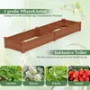 COSTWAY Hochbeet Holz, Gartenbeet mit 2 Pflanzkästen und Produktbild-Vorschau 4