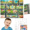 Ulica miejska + znaki drogowe wodoodporna kolorowa mata Podgląd zdjęcia produktu 12