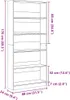 vidaXL Bücherregal Weiß 80x24x176 cm Holzwerkstoff Produktbild-Vorschau 7