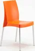 A single orange chair with silver legs on a white background. Anteprima dell’immagine prodotto