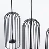 Close-up view of three black pendant lights with a white interior, against a white background. Podgląd zdjęcia produktu
