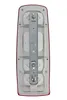 The back of a red and white automotive taillight assembly. Anteprima dell’immagine prodotto