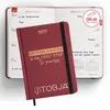 Taschenkalender 2027 A6 Bordeaux mit Goldprägung - 1 Woche Produktbild-Vorschau 1