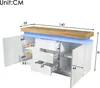 Flieks Kommode Sideboard mit LED, Wohnzimmerschrank mit 3 Produktbild-Vorschau 7