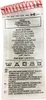 A clothing care label with washing instructions and manufacturer details. Voir les images du produit