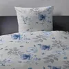 Hahn Bio Biber Bettwäsche Bergen blau 155x220 cm + 80x80 cm Produktbild-Vorschau 3