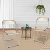 Klappstuhl 4er Set Lounge-Sessel Besuchersstuhl PET‌ Produktbild-Vorschau 2