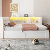Flieks kinderbed, dagbed met bekleding, hydraulisch houten Productafbeelding-voorbeeld 3