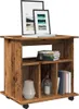 vidaXL Roll container old wood look 60x45x60 cm materiál na Náhled obrázku produktu 2