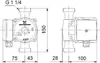 Grundfos Zirkulationspumpe UP Wechselstrom 20-15N PN10 Anteprima dell’immagine prodotto 4
