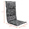 A gray chair cushion with a circular pattern, shown flat with dimensions indicated. Anteprima dell’immagine prodotto