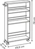 Schmaler Küchenwagen auf Rollen COME, 78 cm Produktbild-Vorschau 6