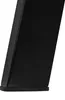 A close-up shot of the bottom of a black metal table leg with a protective pad. Náhľad obrázku produktu
