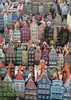 An aerial view of a densely packed city with colorful, narrow buildings. Produktbild-Vorschau