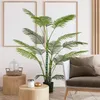 HOMCOM Kunstpalm, groot, 175 cm. Kunstplant in pot met Productafbeelding-voorbeeld 2