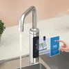 A modern kitchen sink with a smart faucet and a digital display. Produktbild-Vorschau