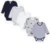 TupTam Jungen Baby Body Langarm Unifarben 5er Pack, Farbe: Produktbild-Vorschau 1