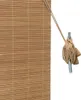 vidaXL Roleta se závěsy hnědá 140 x 160 cm bambusová Náhled obrázku produktu 6