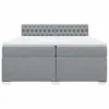 vidaXL Boxspringbett mit Matratze Hellgrau 200x200 cm Stoff Produktbild-Vorschau 6