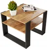 Couchtisch LANCELOT/Schwarz 55x55 Cm Loft Retro Produktbild-Vorschau 1