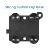 A close-up view of a black suction cup base with four suction cups and two small holes, set against a white background. Text above the product reads 'Strong Suction Cup Base'. Náhled obrázku produktu