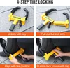 A four-step guide showing how to use a tire locking device. Podgląd zdjęcia produktu