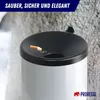 Runder Sicherheits-Wandaschenbecher mit Kippvorrichtung | 2 Produktbild-Vorschau 4