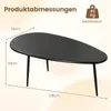 Stolik kawowy COSTWAY, średniowiekowy stolik do salonu o Podgląd zdjęcia produktu 3