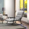 HOMCOM Schommelstoel, fauteuil, relaxstoel met voetsteun, Productafbeelding-voorbeeld 2