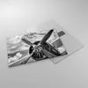 Bilder auf glas - Einteilig - Motor Schwarzweiß Propeller - Produktbild-Vorschau 2